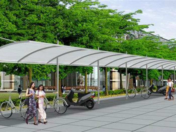 膜結構自行車棚